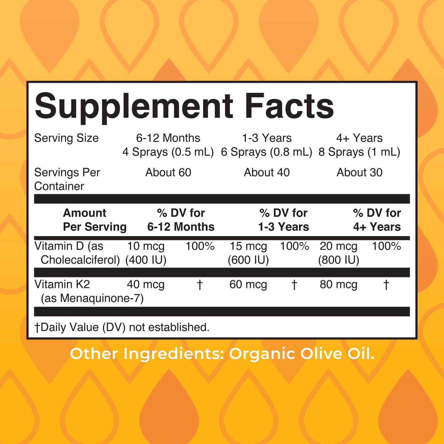 MaryRuth's Vitamin D3 + K2 Liquid Spray | Vegan, Organic, Gluten Free | 1 fl oz