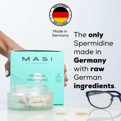 MASI Spermidine Supplement – 1.5 mg, 60 Capsules | German-Made, Swiss-Tested
