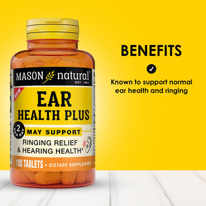 Mason Natural Ear Health Plus with B Vitamins - 50 Day Supply (Pack of 2)