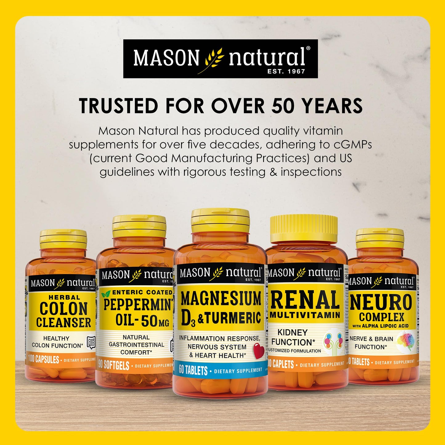 MASON NATURAL Glucosamine Chondroitin 1500/1200 with Vitamin C – 280 Capsules (3 Month Supply)