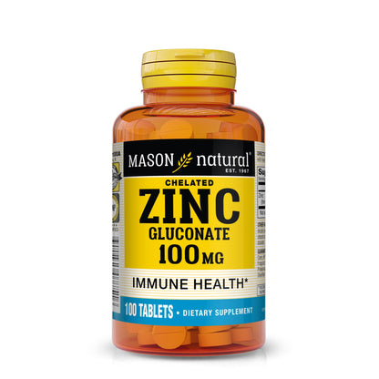 MASON NATURAL Zinc 100 mg – 100 Tabs | Immune Support