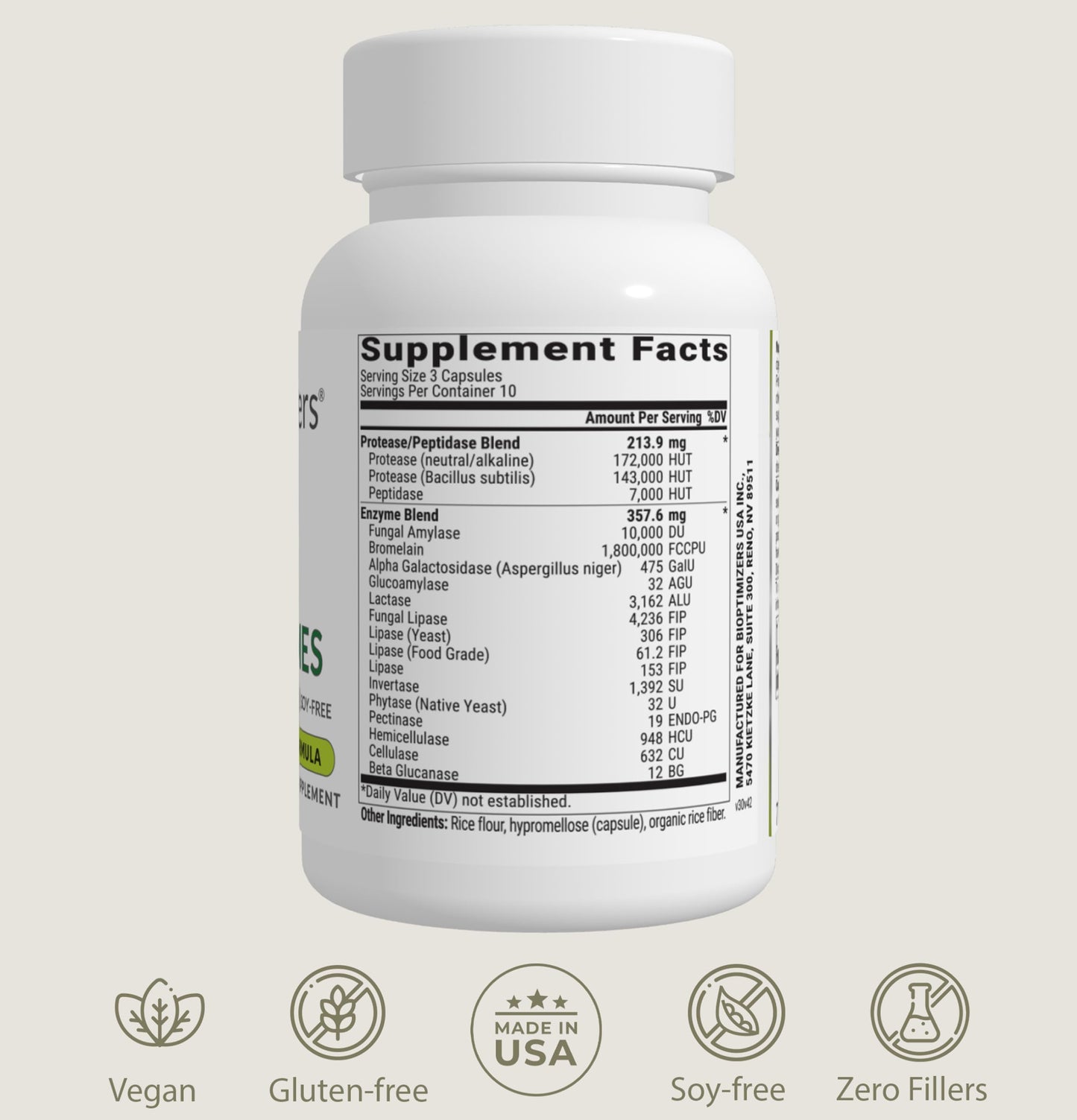 MassZymes - Complete Digestive Enzymes for Gut Health | BIOptimizers