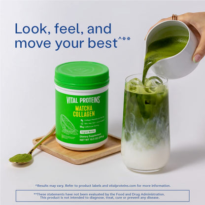 Vital Proteins Matcha Collagen Peptides Powder – 10.5 oz (Original Flavor)