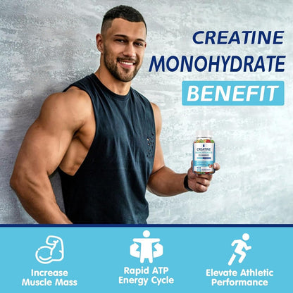 MaxHemp Creatine Monohydrate Gummies - 5g per Serving, Sugar Free & Vegan