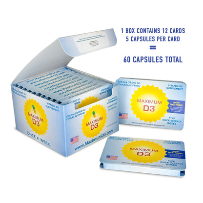 Maximum D3 13,000 IU Box – 60 Capsules (60-Week Supply) | Vitamin D3