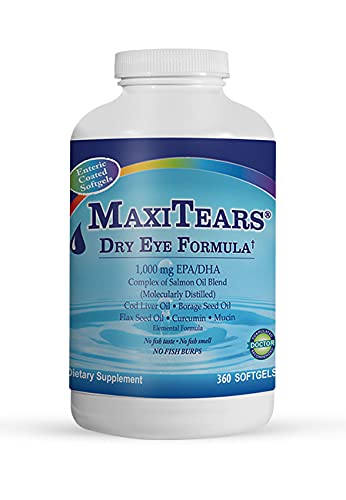 MaxiTears® Dry Eye Formula – 360 Ct – 1 Bottle