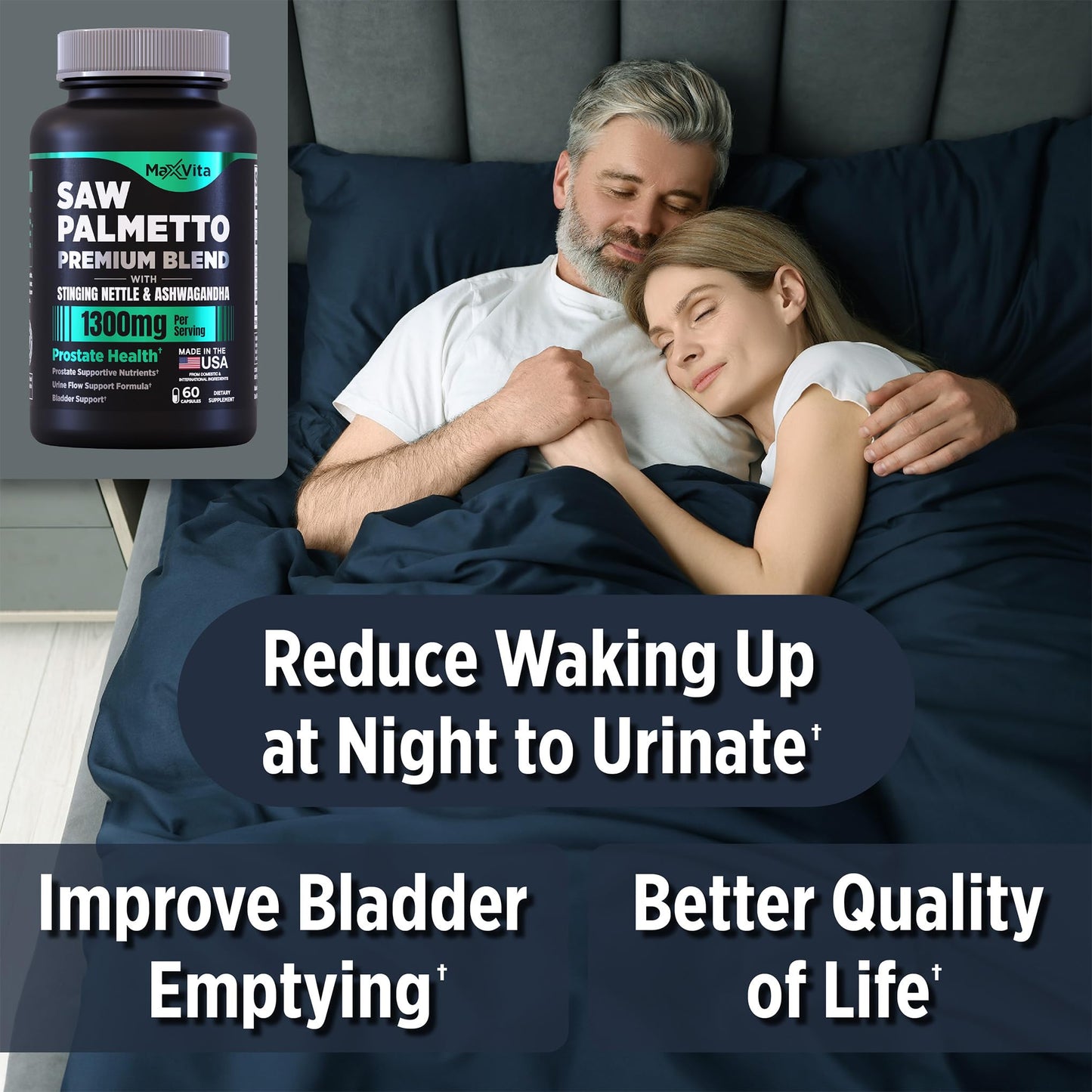 MaxVita Prostate Premium - Saw Palmetto, Nettle & Ashwagandha for Men, 60 Count