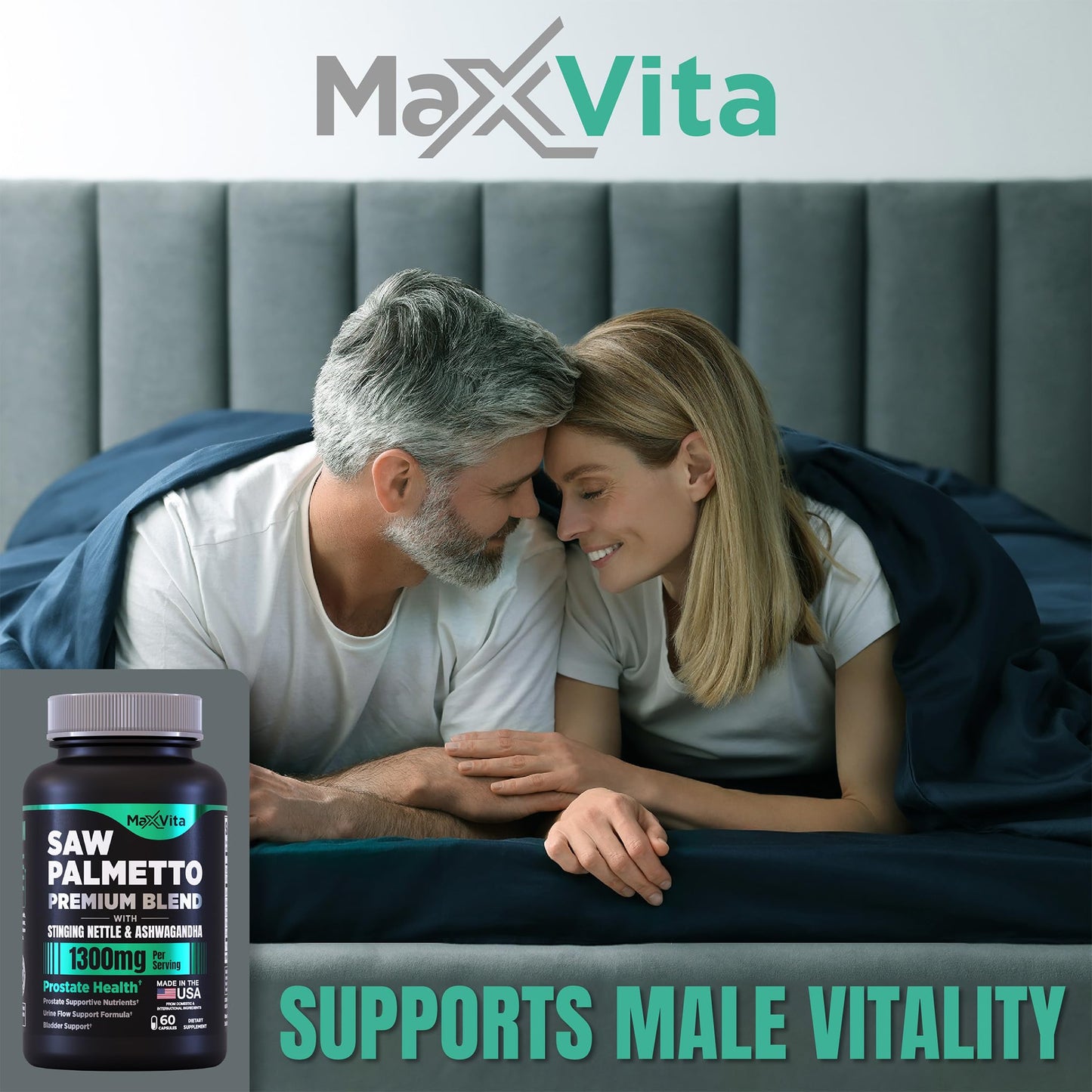 MaxVita Prostate Premium - Saw Palmetto, Nettle & Ashwagandha for Men, 60 Count