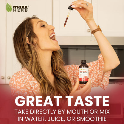 Maxx Herb Red Maca Root Extract | Max Strength Liquid Drops 4oz