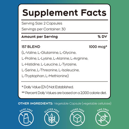 MayBeJiangWei Collagen Capsules 157, 1000mg - Gluten Free & Non-GMO (60 Count)