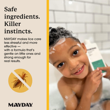 MAYDAY Lice Fighting Conditioner – Sandalwood & Mint | Non-Toxic, Pesticide-Free, 12.1oz (360ml)