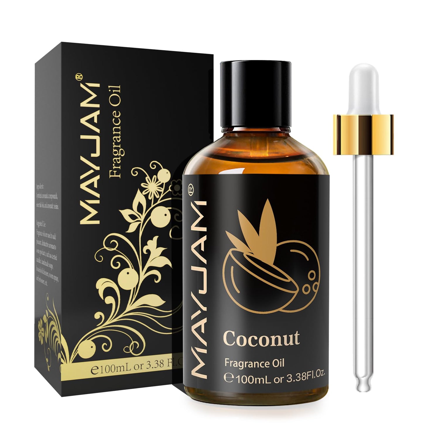 MAYJAM Coconut Fragrance Oils 100ML with Glass Dropper – Diffusers, Soap & Candle Making