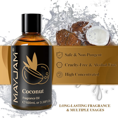 MAYJAM Coconut Fragrance Oils 100ML with Glass Dropper – Diffusers, Soap & Candle Making
