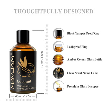 MAYJAM Coconut Fragrance Oils 100ML with Glass Dropper – Diffusers, Soap & Candle Making