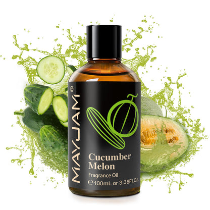 MAYJAM 100ML Cucumber Melon Fragrance Oil with Glass Dropper for Diffusers