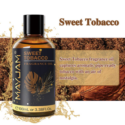 MAYJAM Sweet Tobacco Fragrance Oil 100ml – Glass Dropper for Diffusers & DIY