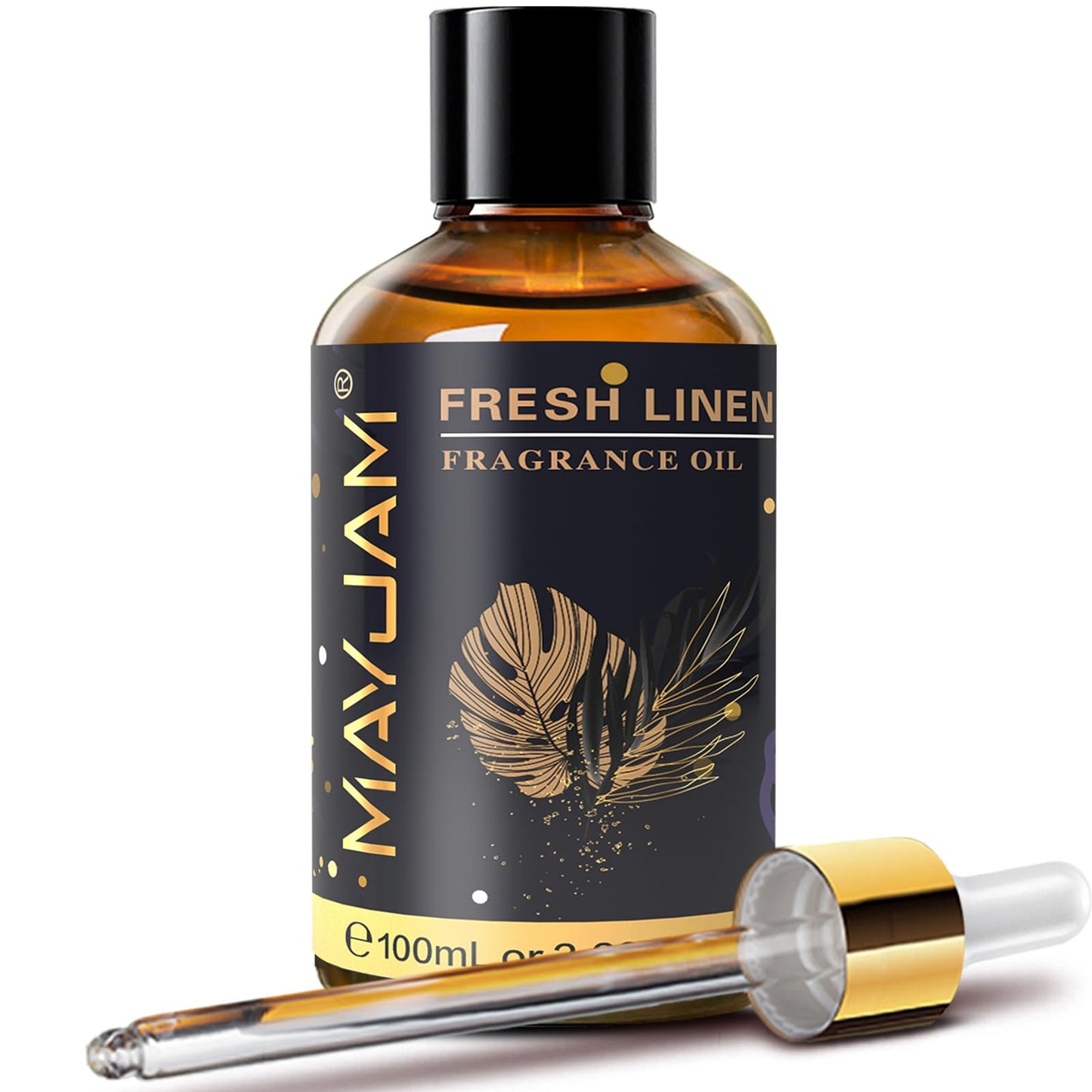 MAYJAM Fresh Linen Fragrance Oil 100ml – Glass Dropper, Diffuser Essential Oil for Home | Long-Lasting Scent for Diffusers, Soap & Candle Making