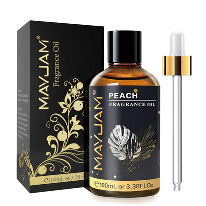 MAYJAM Peach Fragrance Oil 100ml with Glass Dropper - Diffuser & DIY Use