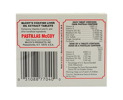 Mccoy Cod/Fish Liver Oil Extract Tablets 40 (Pack of 2) - Buy Online