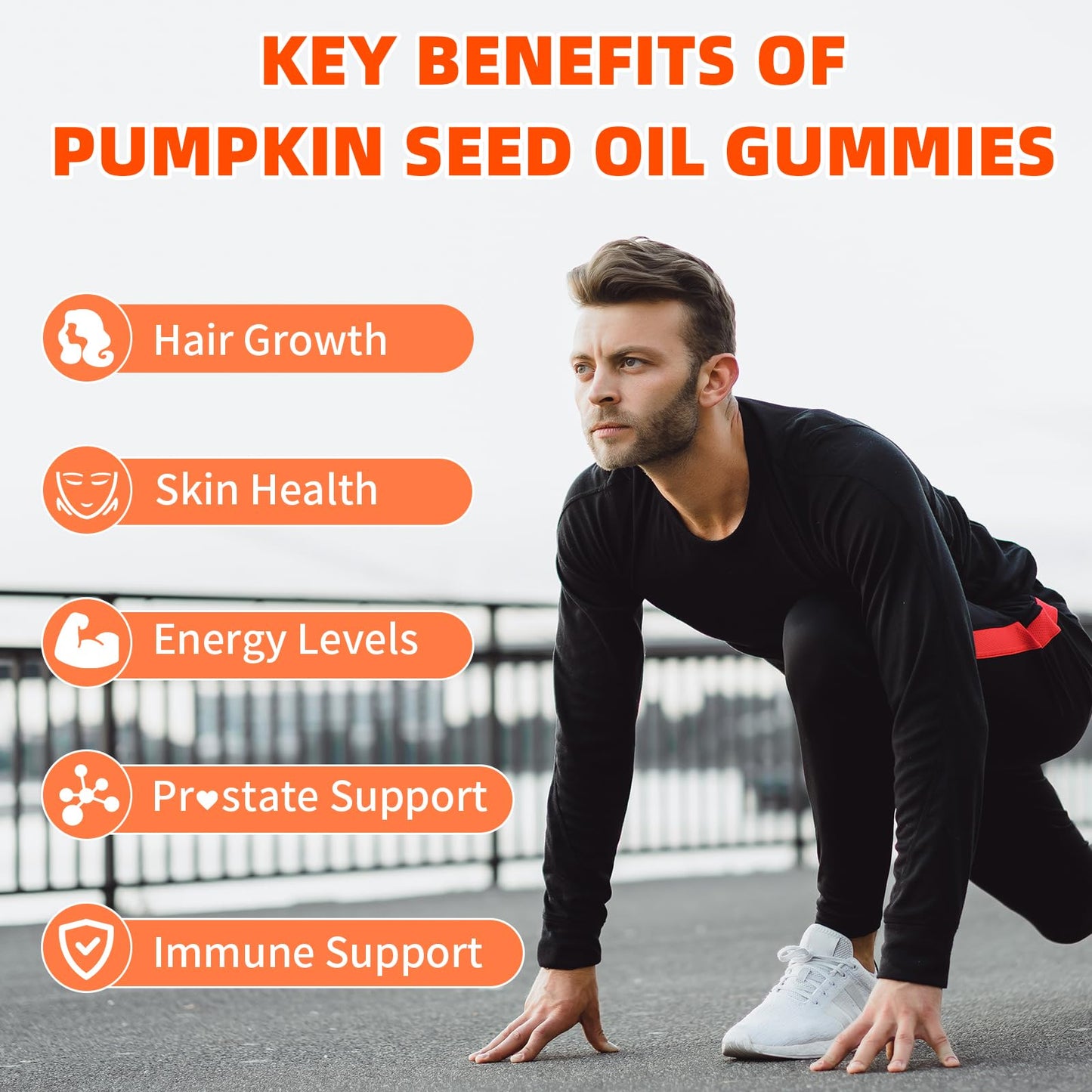 Mchokuu Pumpkin Seed Oil Gummies 4000mg + Saw Palmetto – Hair & Skin