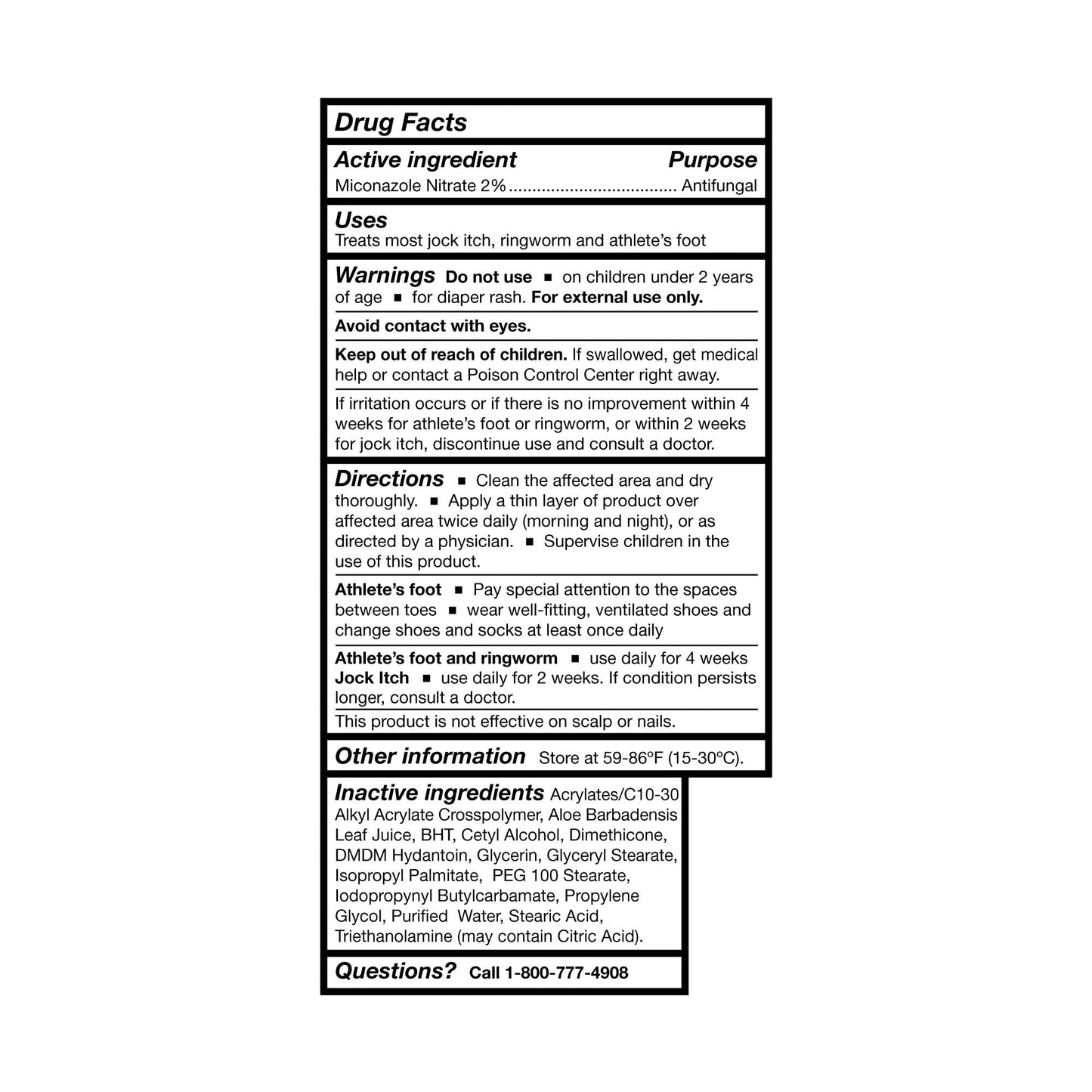 McKesson Antifungal Cream 2% Miconazole Nitrate — 4 oz Tube (3 Count) for Itching, Burning & Cracking