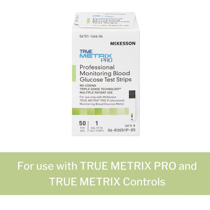 McKesson True METRIX Blood Glucose Test Strips — 50 Strips, Multi-Patient Use