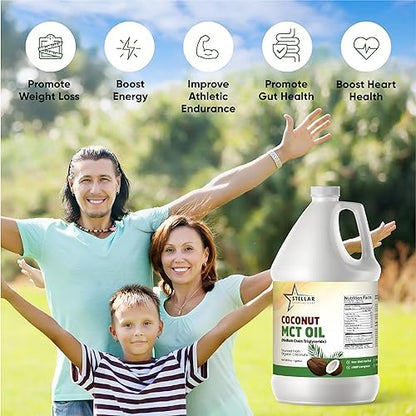 MCT Oil (1 Gallon) – Fractionated Coconut Oil for Brain & Body Fuel | Stellar Chemical Corp