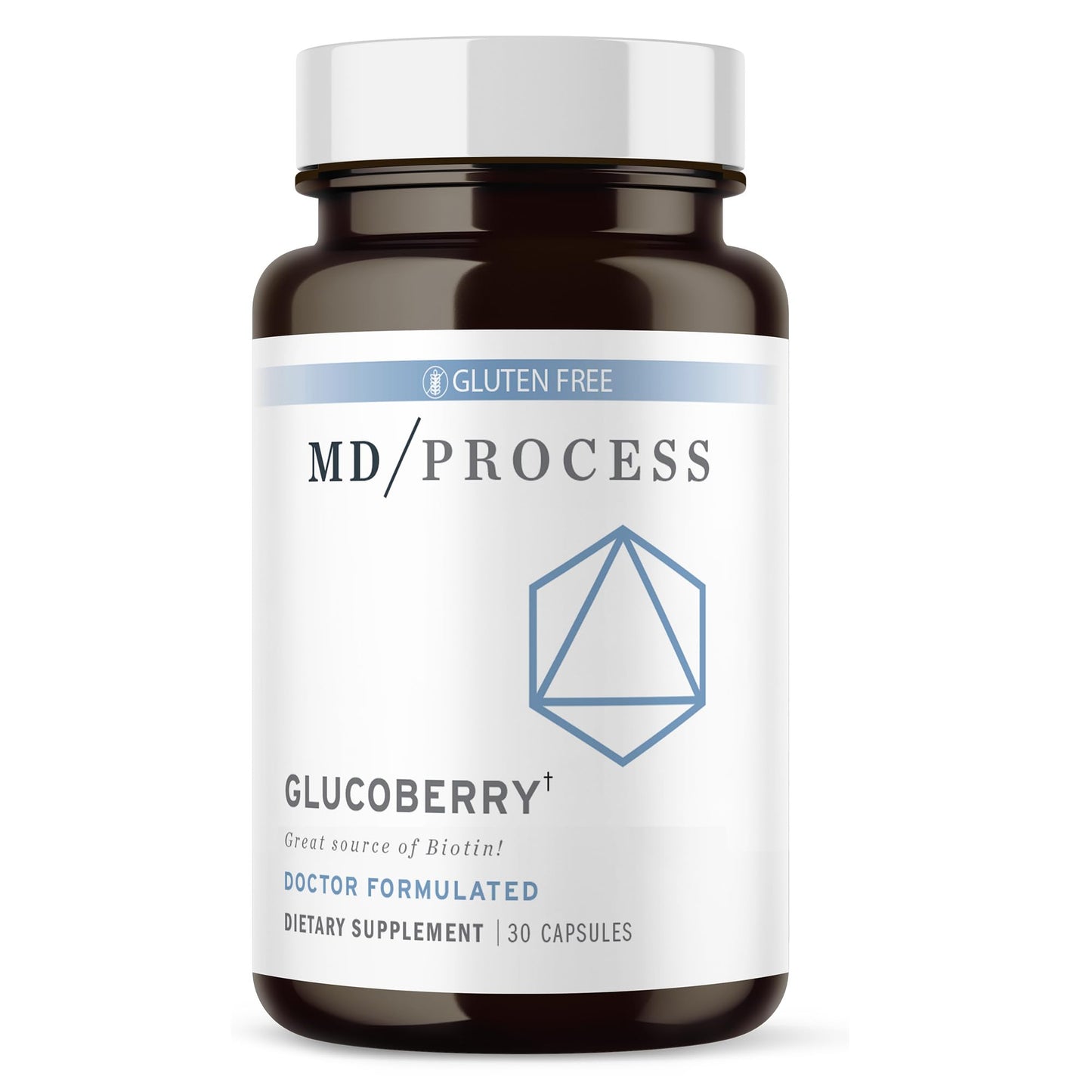 MD Process GlucoBerry Maqui Berry Extract with Chromium Picolinate for Blood Health Support - Doctor Formulated - 30 Capsules