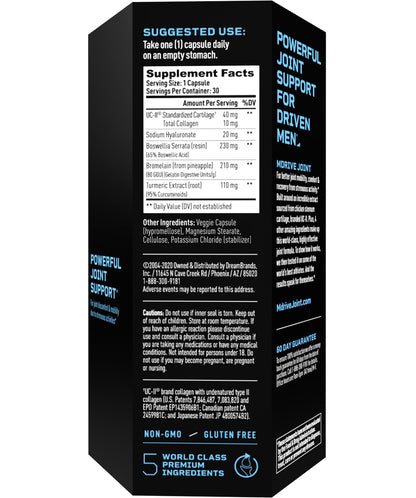 Mdrive Joint Support for Men – UC-II Collagen, Turmeric & Hyaluronic Acid – 30 Count