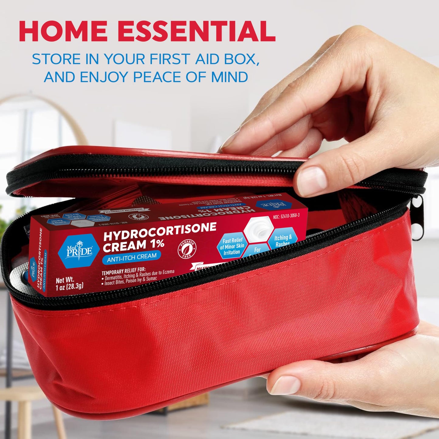 MED PRIDE Hydro Cortisone Cream 1% OTC — Bulk Pack 4x1oz for Rash, Eczema & Bug Bites