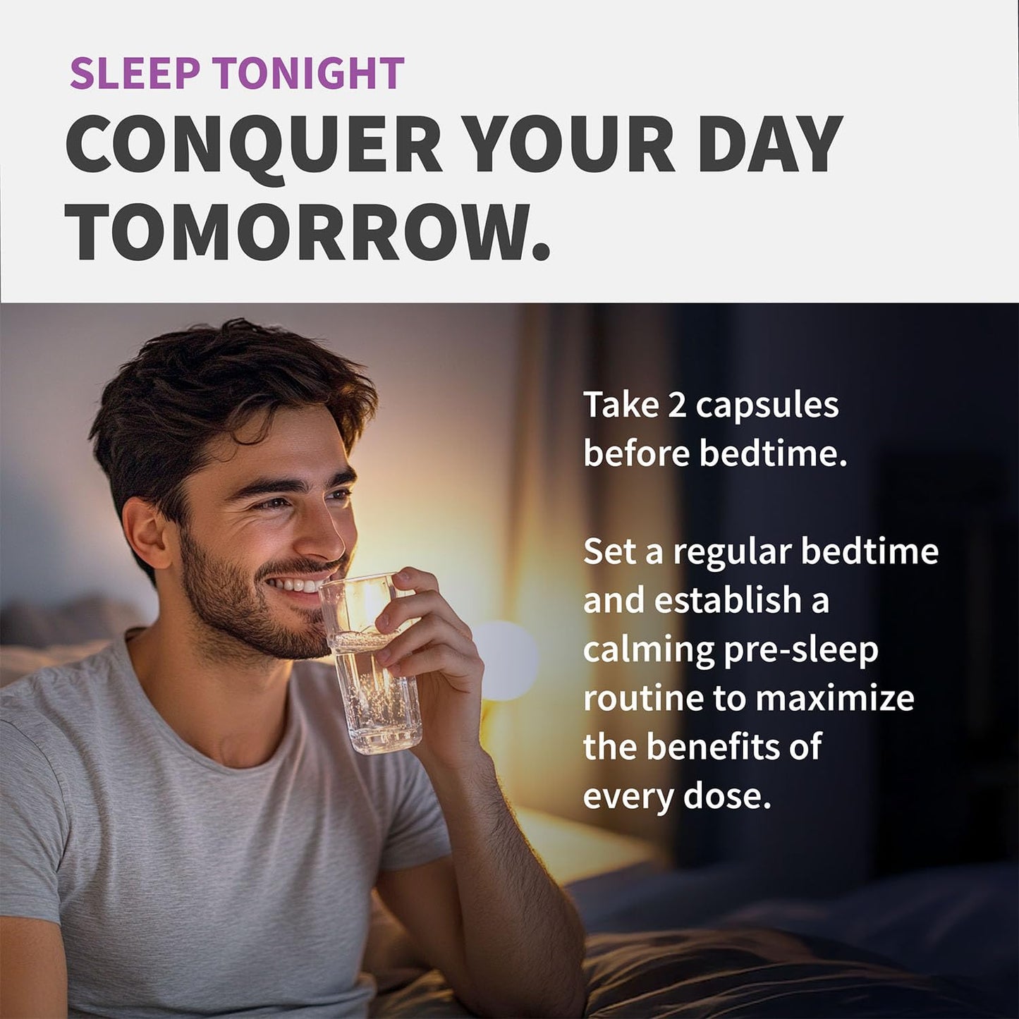 MEDCHOICE 12-in-1 Melatonin Sleep Capsules – 5 mg Melatonin & 500 mg Magnesium Glycinate (90ct, Pack of 3)