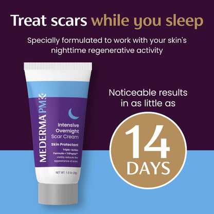 Mederma PM Intensive Overnight Scar Cream – Nighttime Scar Care for Softer, Less Visible Scars (1 oz)