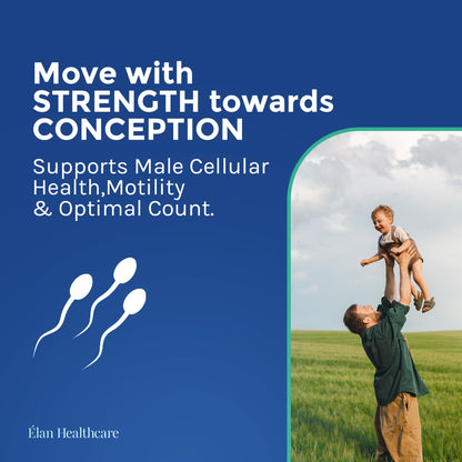 Medfertil for Men Dietary Supplement (90 ct) – CoQ10, B12, Zinc | Elan Healthcare