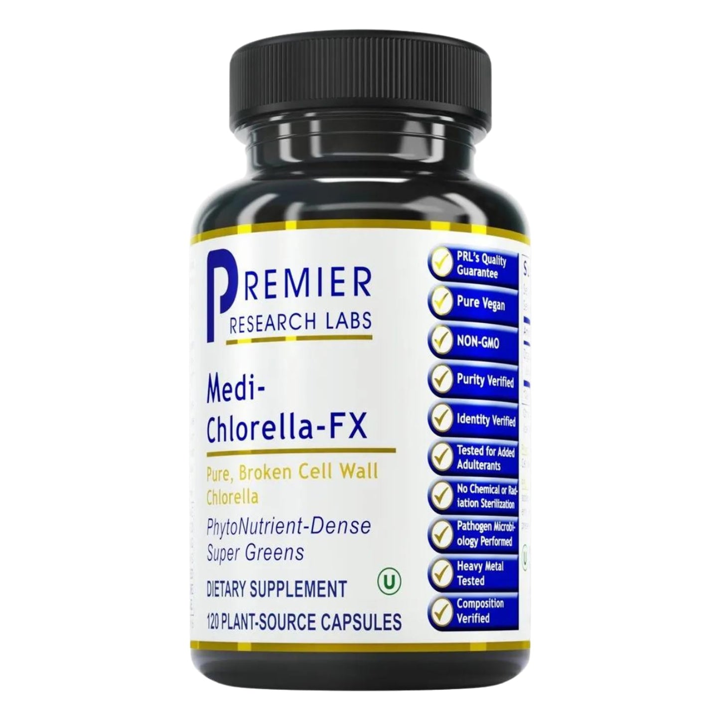 Premier Research Labs Medi Chlorella-FX – Chlorella & Chlorophyll Capsules (120 Vegetarian Capsules)