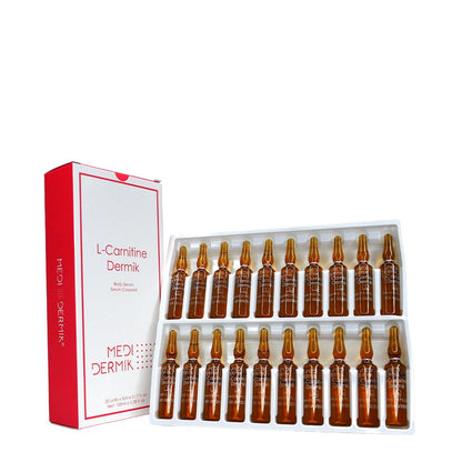 MediDermik L-Carnitine Dermik – 20 Ampoules x 5ml | Fat Metabolism & Skin Firmness
