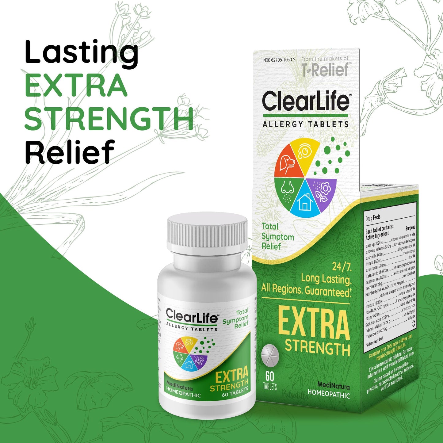 MediNatura ClearLife Extra Strength Allergy Relief – Non-Drowsy, 60 Tablets