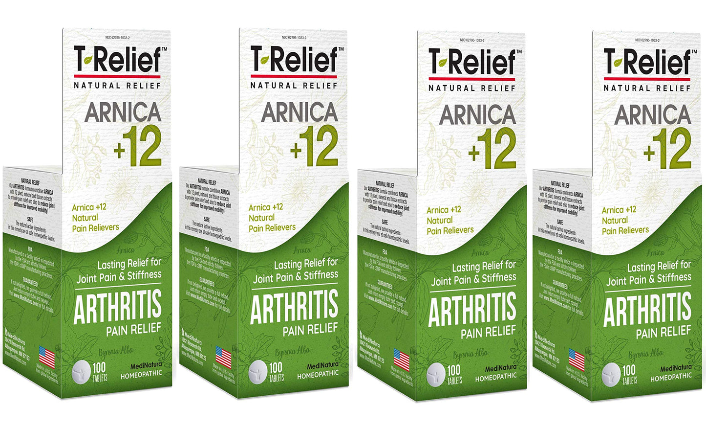 MediNatura T-Relief Extra Strength Arthritis Pain Reliever | Arnica +12 Natural Medicines