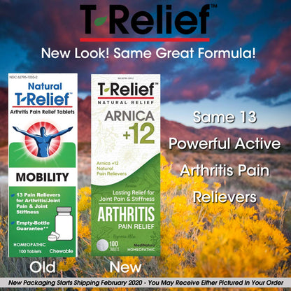 MediNatura T-Relief Extra Strength Arthritis Pain Reliever | Arnica +12 Natural Medicines