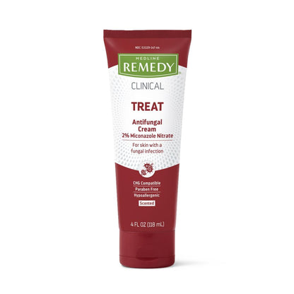 Medline Remedy CLINICAL Antifungal Cream – 4 Oz Tube, 2% Miconazole Nitrate for Athlete's Foot, Jock Itch, Ringworm