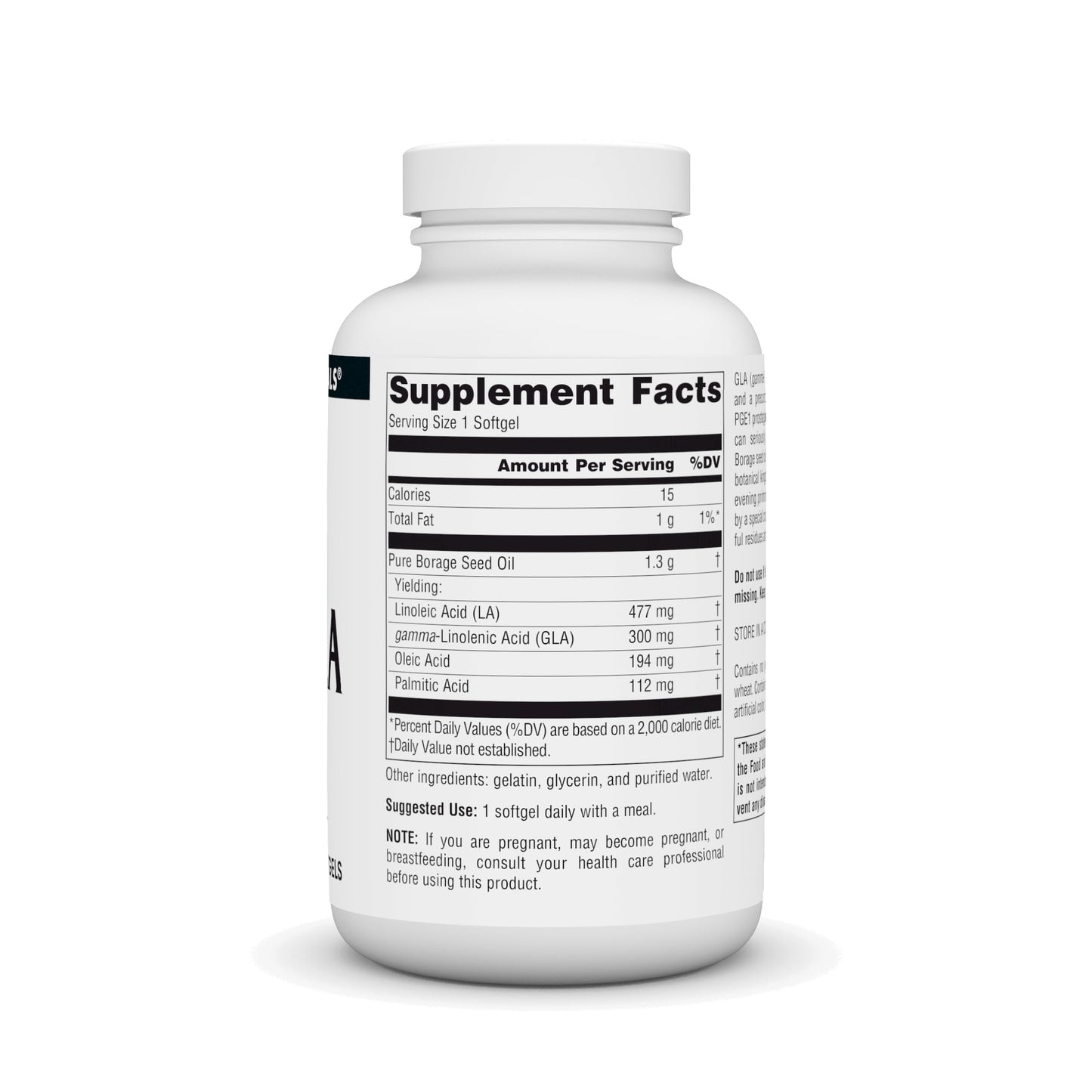 Source Naturals Mega-GLA 300 - Hexane-Free Borage Seed Oil Softgels (120)