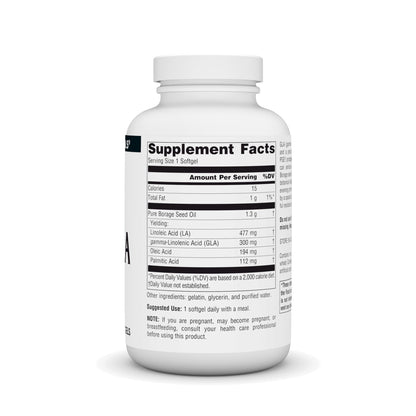 Source Naturals Mega-GLA 300 - Hexane-Free Borage Seed Oil Softgels (120)