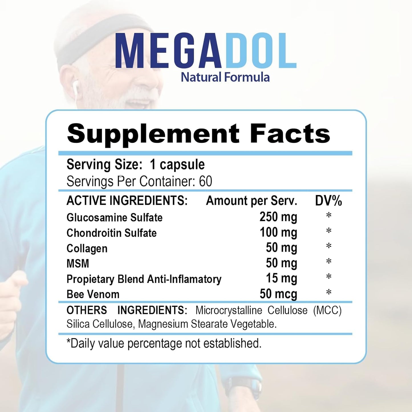 Xtreme Power Belt Megadol 100% Natural – AS Seen on TV Glucosamine + Chondroitin + Collagen + MSM – Proprietary Blend