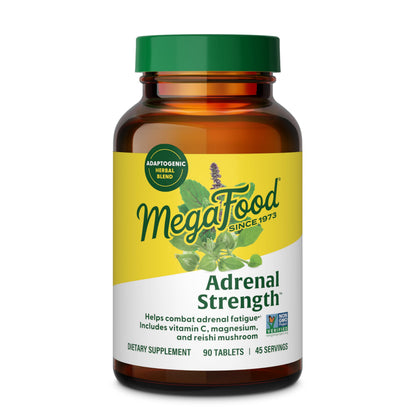 MegaFood Adrenal Strength – Adrenal Support with Sensoril Ashwagandha, Vitamin C, Magnesium Glycinate (Vegetarian, 90 Tablets)