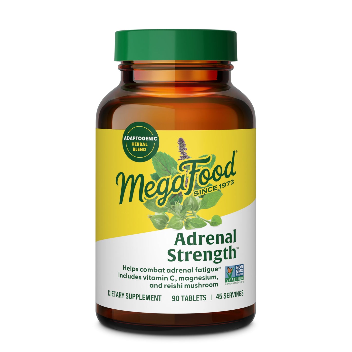 MegaFood Adrenal Strength – Adrenal Support with Sensoril Ashwagandha, Vitamin C, Magnesium Glycinate (Vegetarian, 90 Tablets)