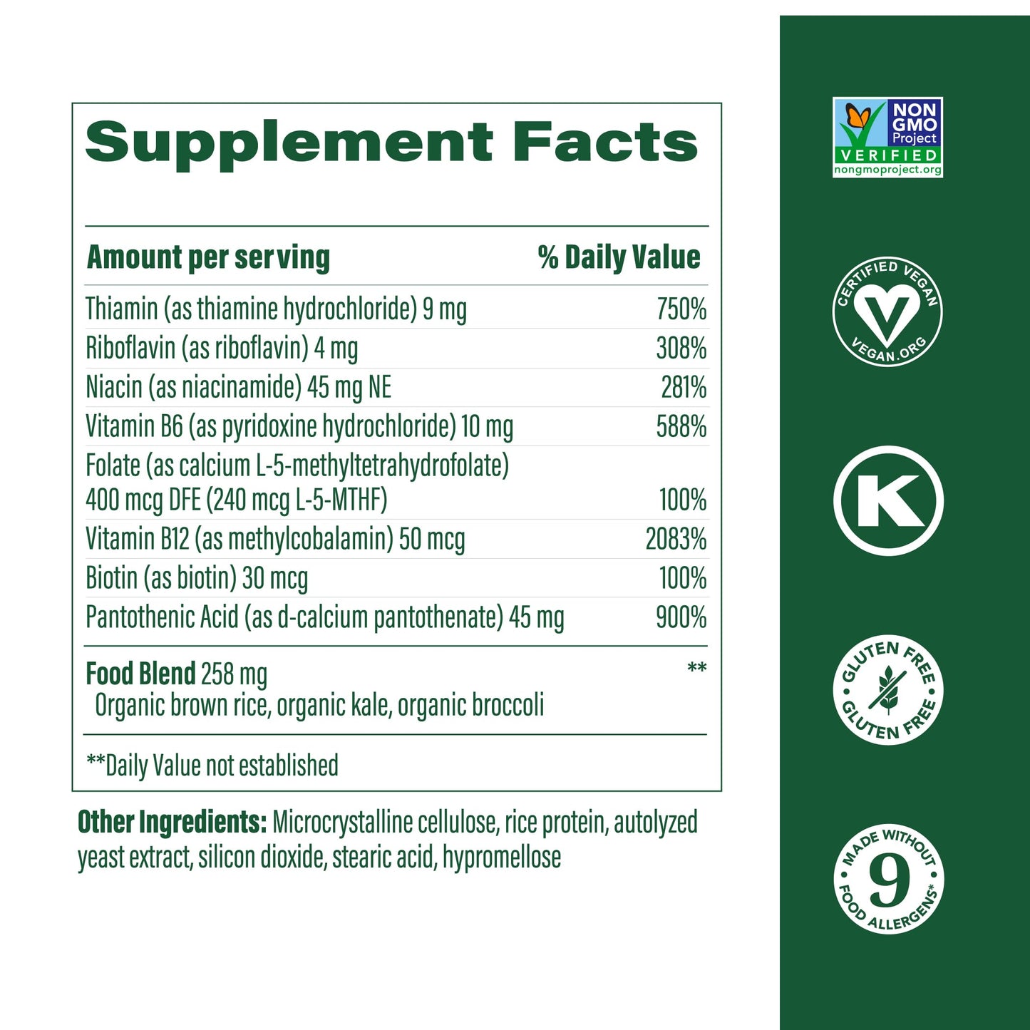MegaFood Balanced B Complex – Vegan B Vitamins for Energy & Nervous System Support | 90 Tablets