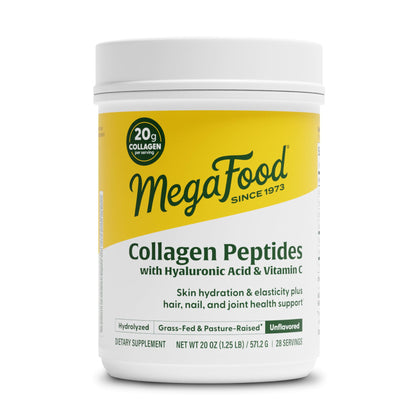 MegaFood Collagen Peptides – Unflavored, 20oz (28 Servings) – Grass-Fed Bovine
