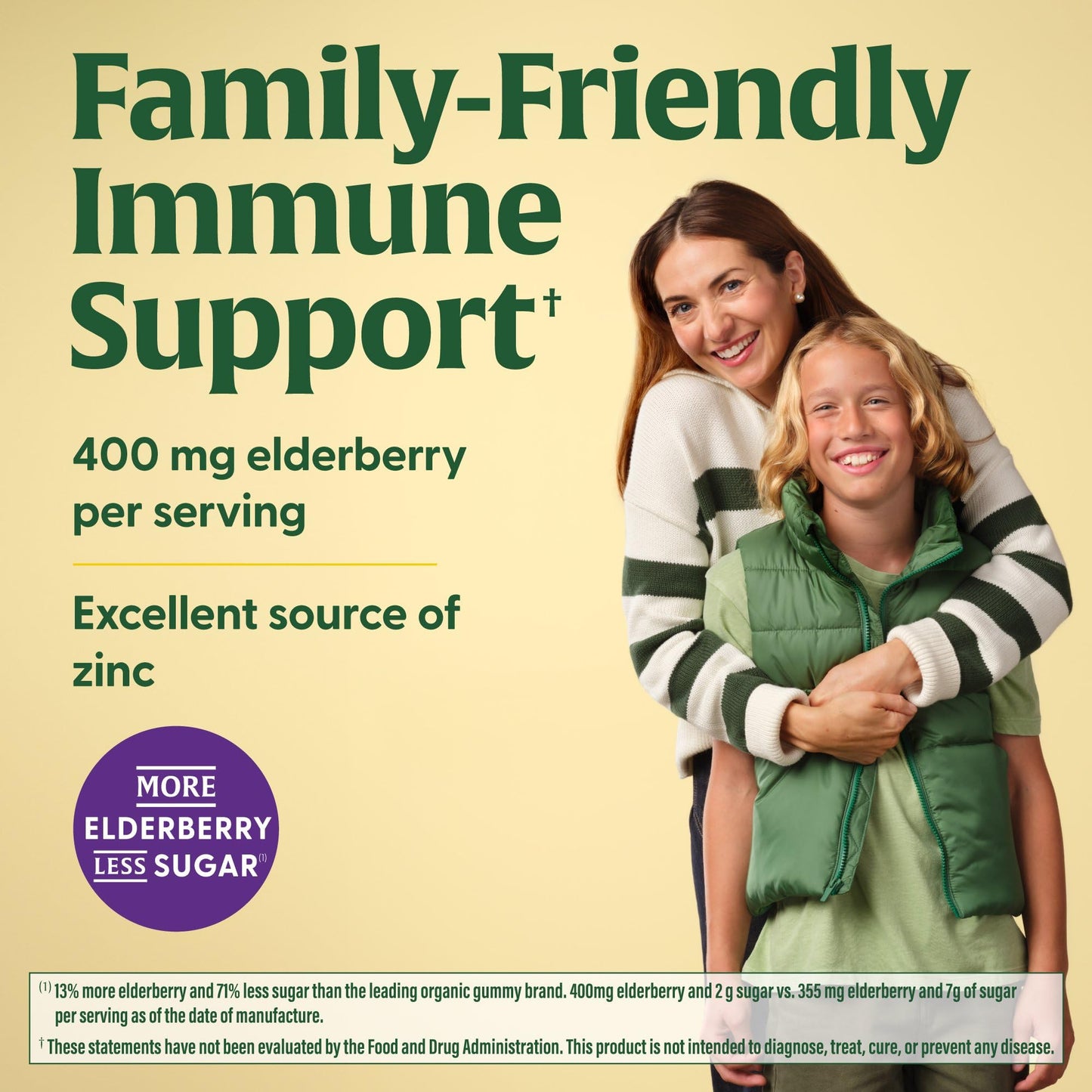 MegaFood Elderberry Immune Support Gummies - Vegan, Zinc, Organic (2-Pack)