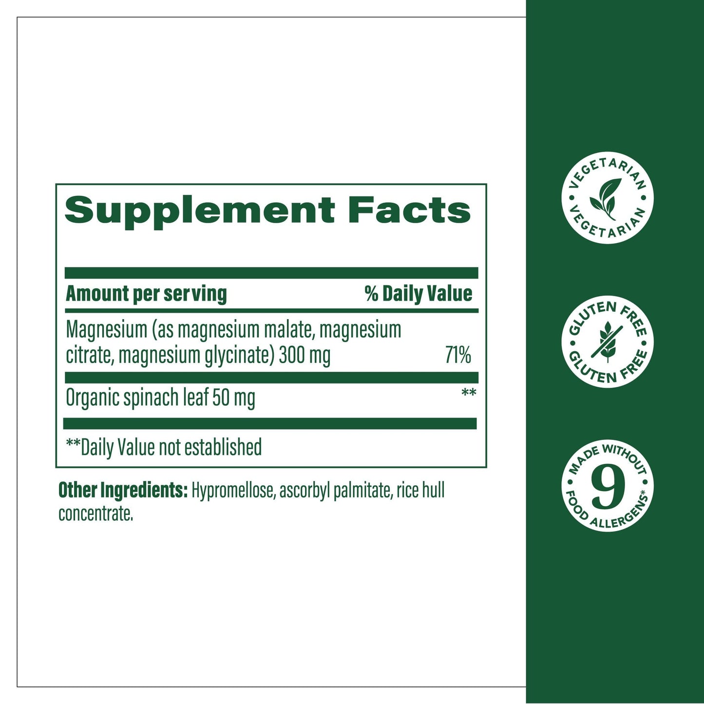 Megafood Magnesium 300 mg — Absorbable Glycinate, Citrate & Malate | 120 Capsules