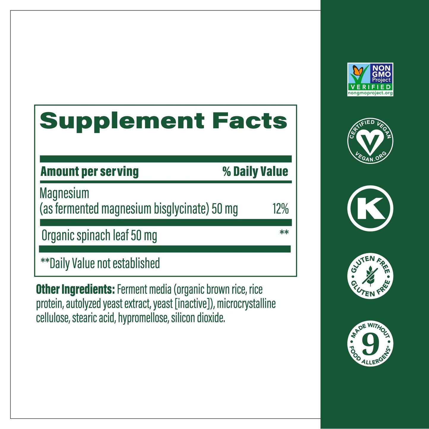 MegaFood Magnesium Glycinate – Supports Heart & Nervous System | Vegan, Gluten-Free, Non-GMO | 60 Tabs