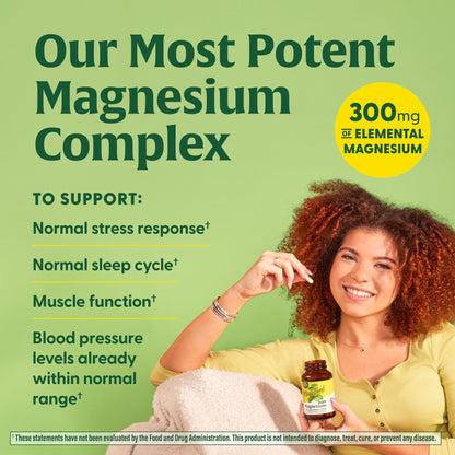 Megafood Magnesium 300 mg — Absorbable Glycinate, Citrate & Malate | 120 Capsules